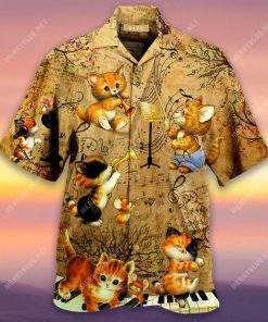 Cats With Music Hawaiian Shirt
