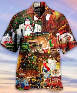 Cats With Toys Train Hawaiian Shirt