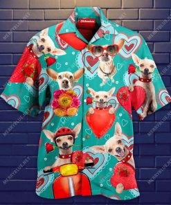 Chihuahua Happy Valentine’S Day 3D Print Hawaiian Shirt