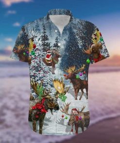 Christ Moose Merry Christmas Hawaiian Shirt