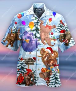 Christmas Better With Elephants Hawaiian Shirt
