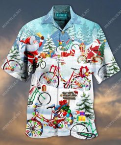 Christmas Bicycle 3D Print Hawaiian Shirt