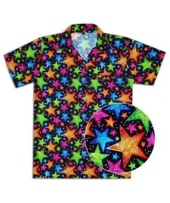 Christmas Black Stars Hawaiian Shirt