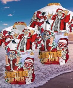 Christmas Club Party Santa Claus Hawaiian Shirt