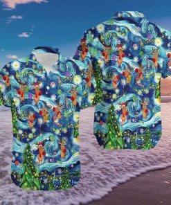 Christmas Dancing Reindeers Aloha Shirt