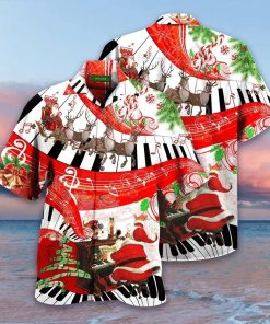 Christmas Piano 3D Print Hawaiian Shirt