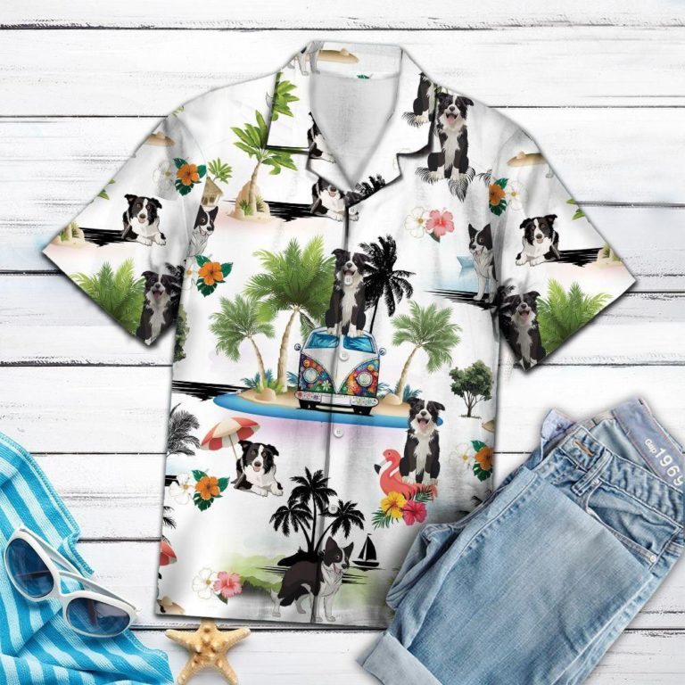 Collie Vacation Aloha Shirt