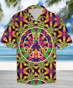 Colorful Hippie Jungle Cats Hawaiian Shirt