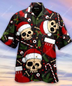 Creepy Skull Xmas Aloha Shirt