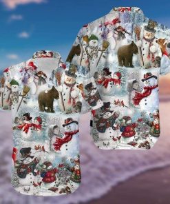 Cute Snowman Merry Christmas Hawaiian Shirt