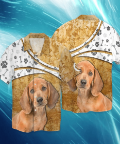 Dachshund Dog 3D Print Hawaiian Shirt