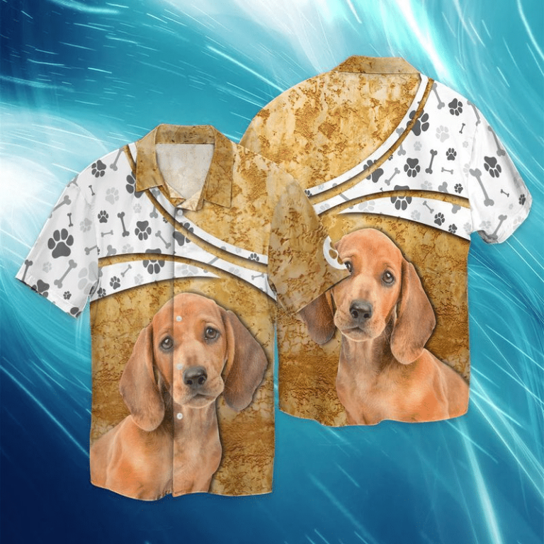 Dachshund Dog 3D Print Hawaiian Shirt