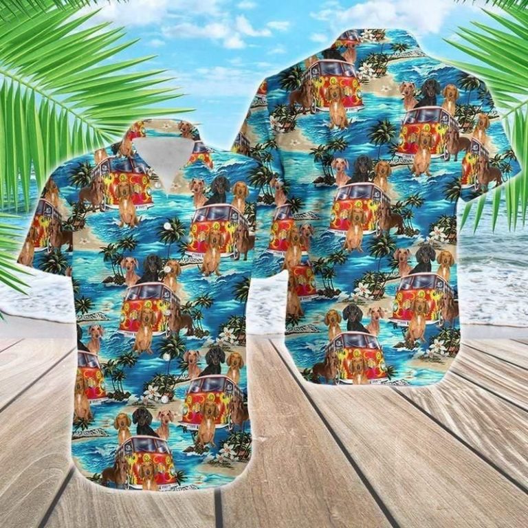 Dachshund Dog Funny Summer Vibe Tropical Hawaiian Shirt