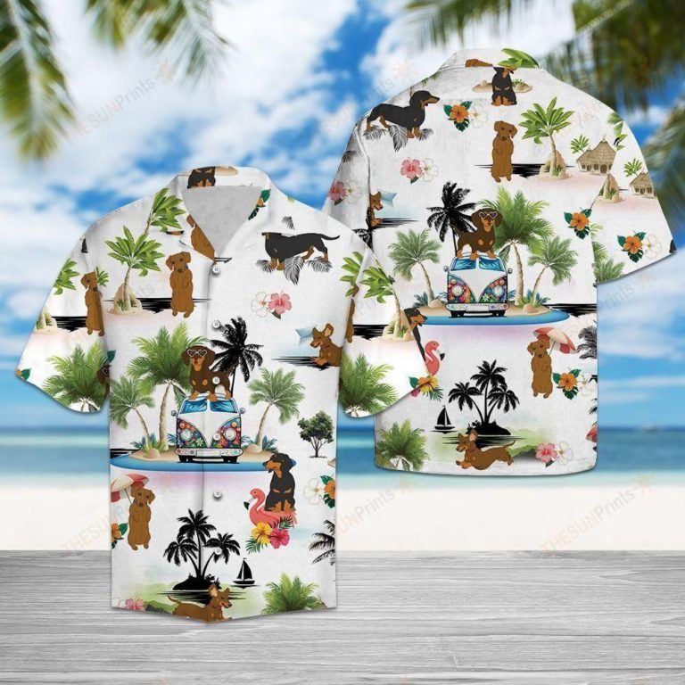 Dachshund Vacation Hawaiian Shirt