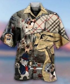 Detective Cats 3D Print Hawaiian Shirt