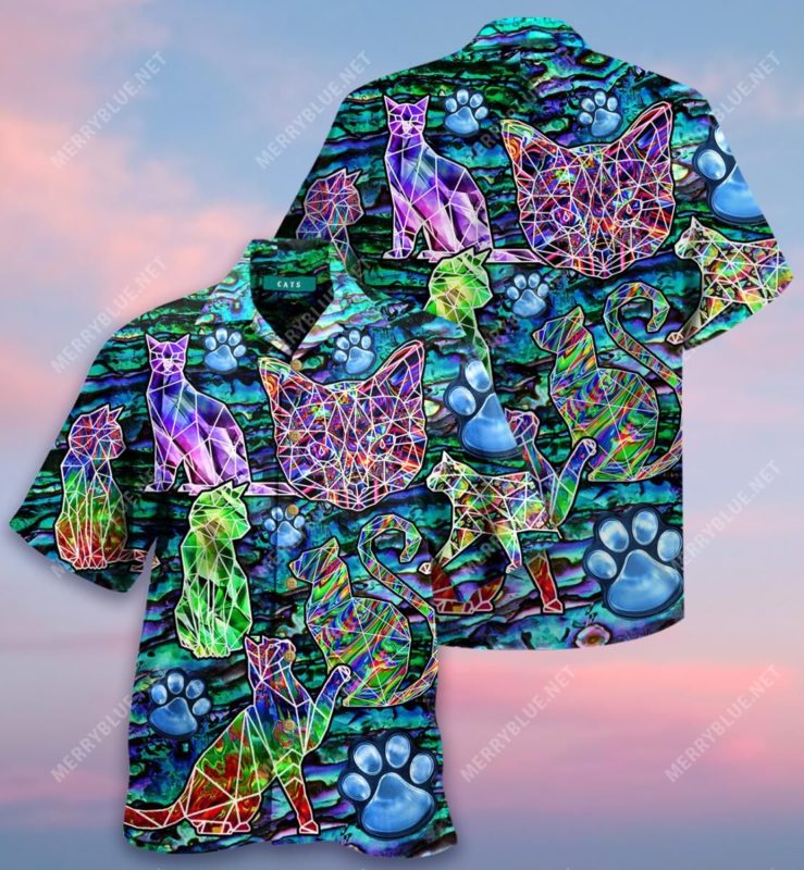 Diamond Cat Hawaiian Shirt