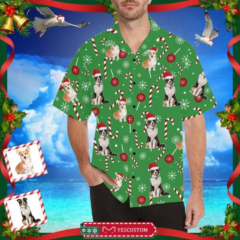 Dog Merry Christmas 3D Print Hawaiian Shirt