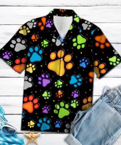 Dog Paw Prints 3D Print Hawaiian Shirt