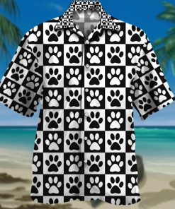 Dog’S Foot Print Seamless Dog Lovers Hawaiian Shirt