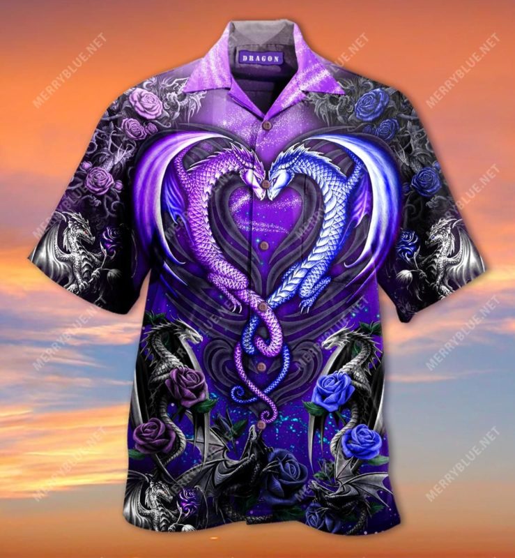 Dragon Happy Valentine’S Day 3D Print Hawaiian Shirt
