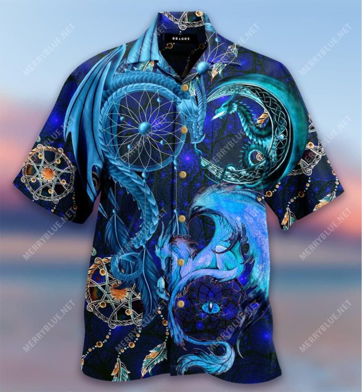 Dreamcatcher Dragon 3D Print Hawaiian Shirt