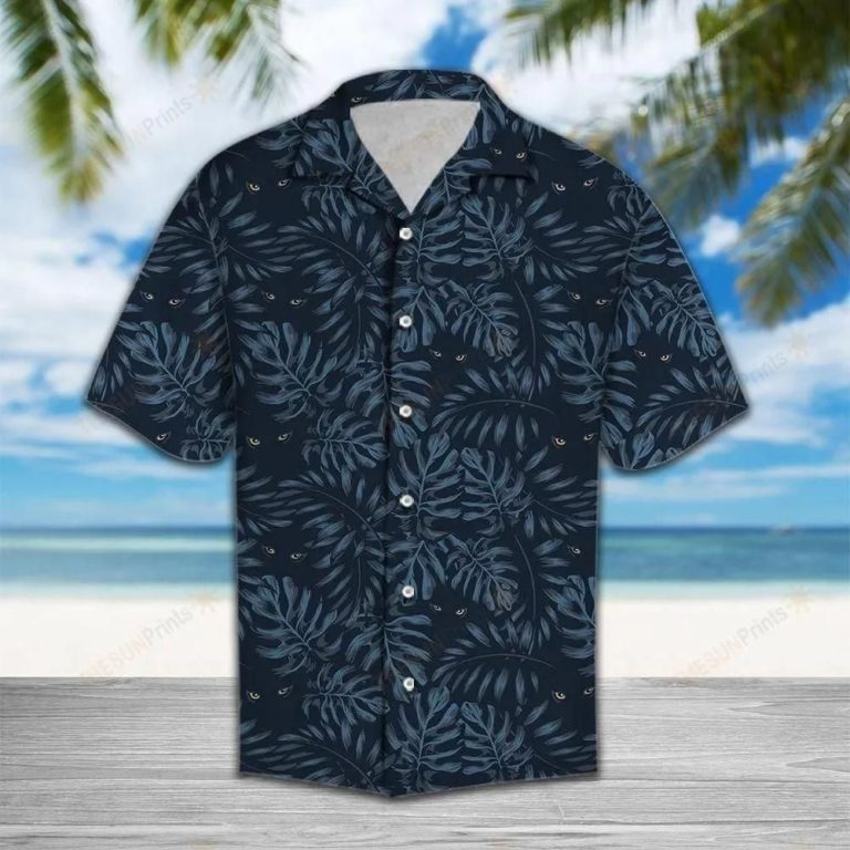 Eyes Of Black Cat Hawaiian Shirt