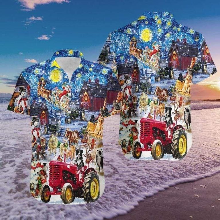 Farm On Christmas Hawaiian Shirt