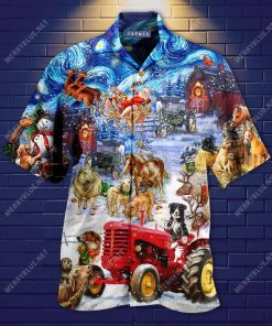 Farmers Night Before Christmas Aloha Shirt