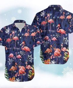 Flamingo On Christmas Hawaiian Shirt