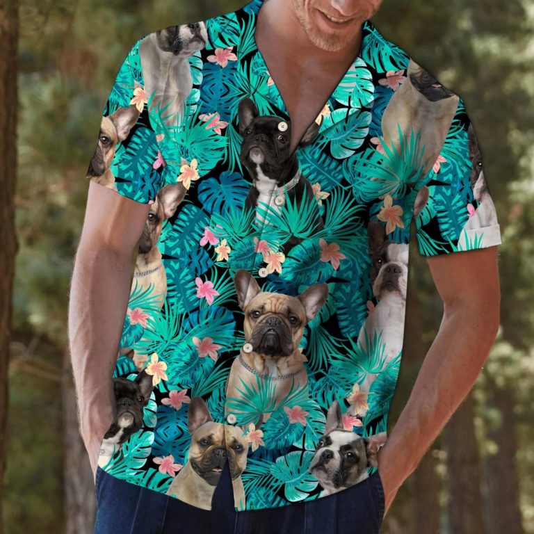 French Bulldog Tropical Hawaiian Shirt