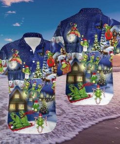 Frogs On Night Christmas Hawaiian Shirt