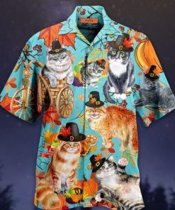 Funny Cat Thanksgiving Hawaiian Shirt Funny Cat Thanksgiving Hawaiian Shirt