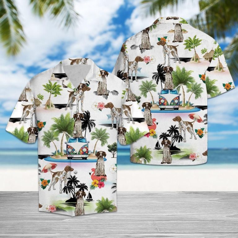 German Shorthaired Pointer Vacation Hawaiian Shirt
