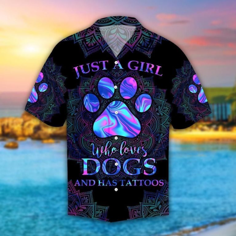Girl Loves Dogs Hawaiian Shirt