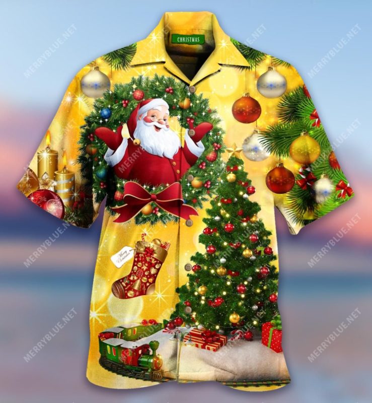 Golden Christmas Hawaiian Shirt