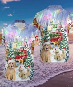 Golden Retriever Family On Christmas Hawaiian Shirt