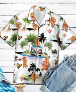 Golden Retriever Vacation Hawaiian Shirt