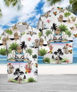 Goldendoodle Vacation Aloha Shirt