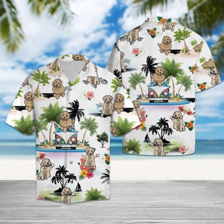 Goldendoodle Vacation Aloha Shirt