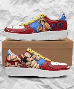 Gomu Gomu Luffy Air Sneakers Custom Anime One Piece Shoes