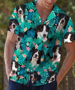 Greater Swiss Mountain Dog Tropical Hawaiian Shirt