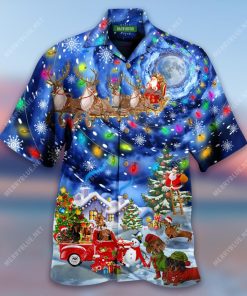 Happy Dachshunds Christmas Hawaiian Shirt