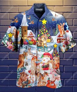 Happy Vegan Christmas 3D Print Hawaiian Shirt