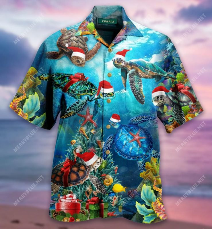 Have A Turtley Awesome Christmas Aloha Shirt