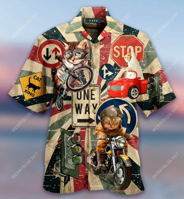 Hello Racing Cats Hawaiian Shirt