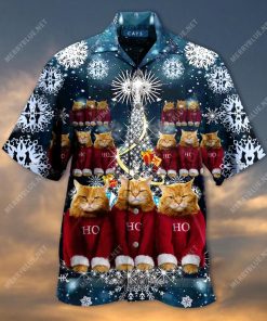 Ho Ho Ho Cat Christmas Hawaiian Shirt