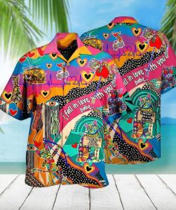 I Fall In Love With Hippie Cat Love Hawaiian Shirt