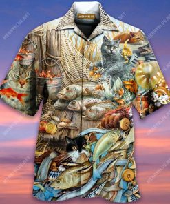 I Go Fishing With My Cat Hawaiian Shirt