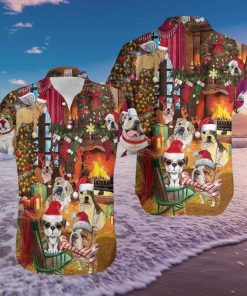 I Love Dog Merry Chirstmas 3D Print Hawaiian Shirt