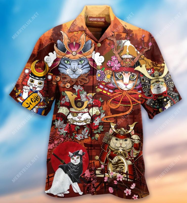 I Will Become A Samurai Cats Aloha Shirt
